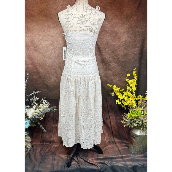St Roche Benedict Removable Straps Eyelet Detail Dress Vanilla 2 - Picture 11 of 15